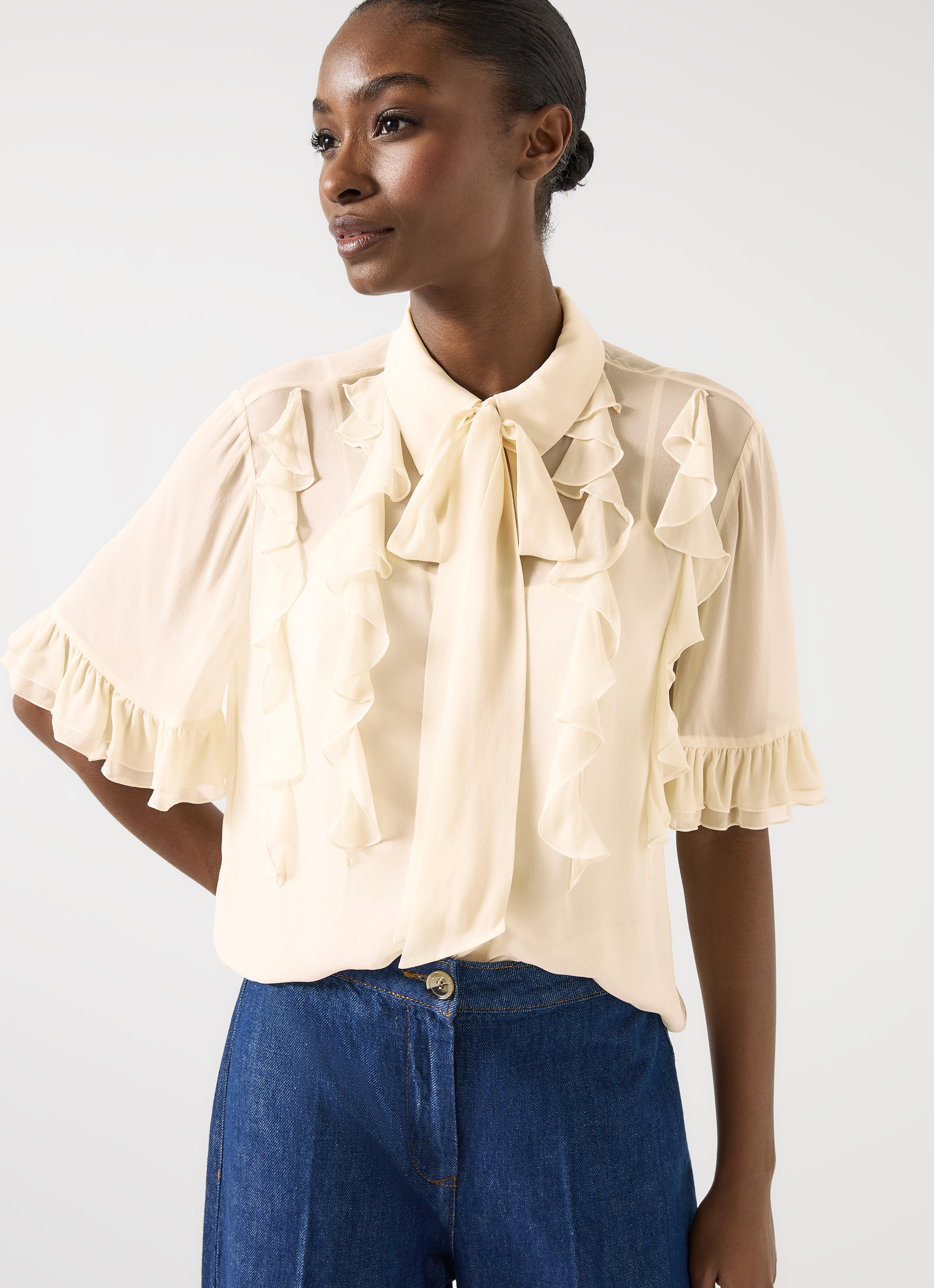 Corissa Ivory Viscose Frill